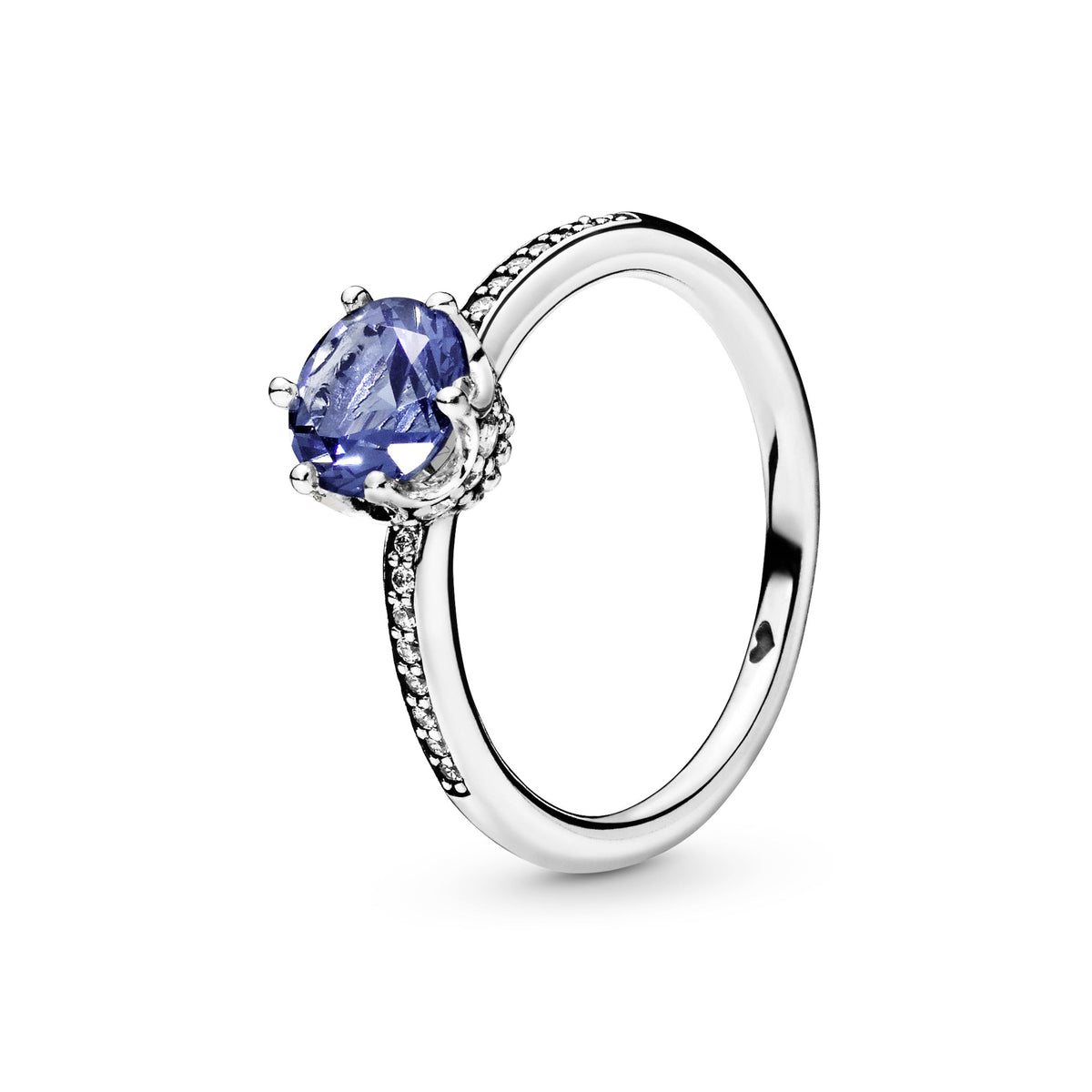 Ring – Sterling Silver – Blue Sparkling Crown