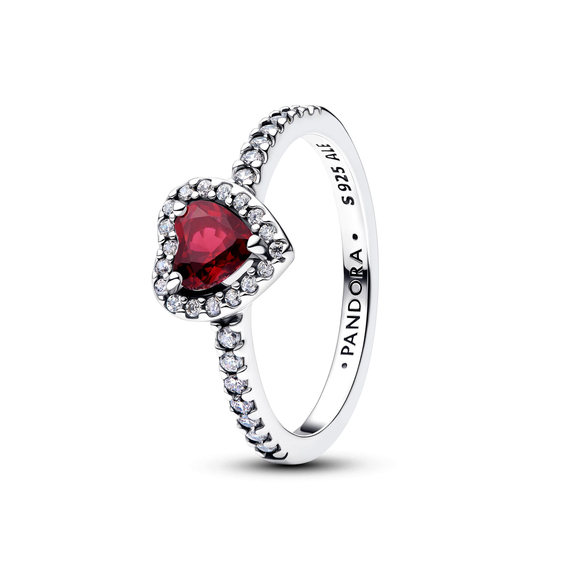 Ring – Sterling Silver – Elevated Fuchsia Rose Heart