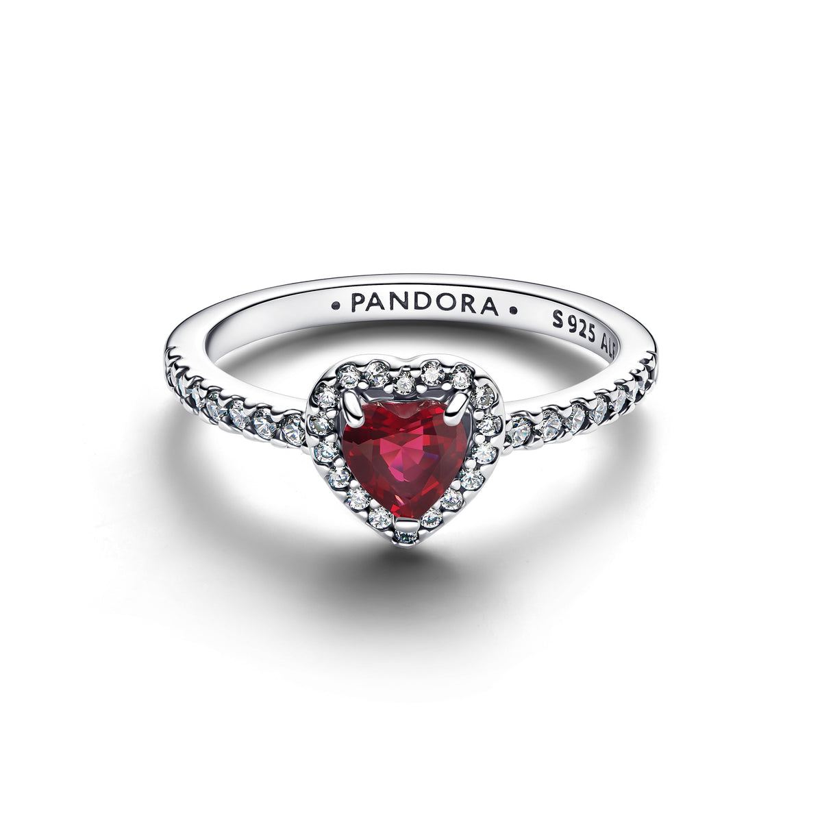Ring – Sterling Silver – Elevated Fuchsia Rose Heart