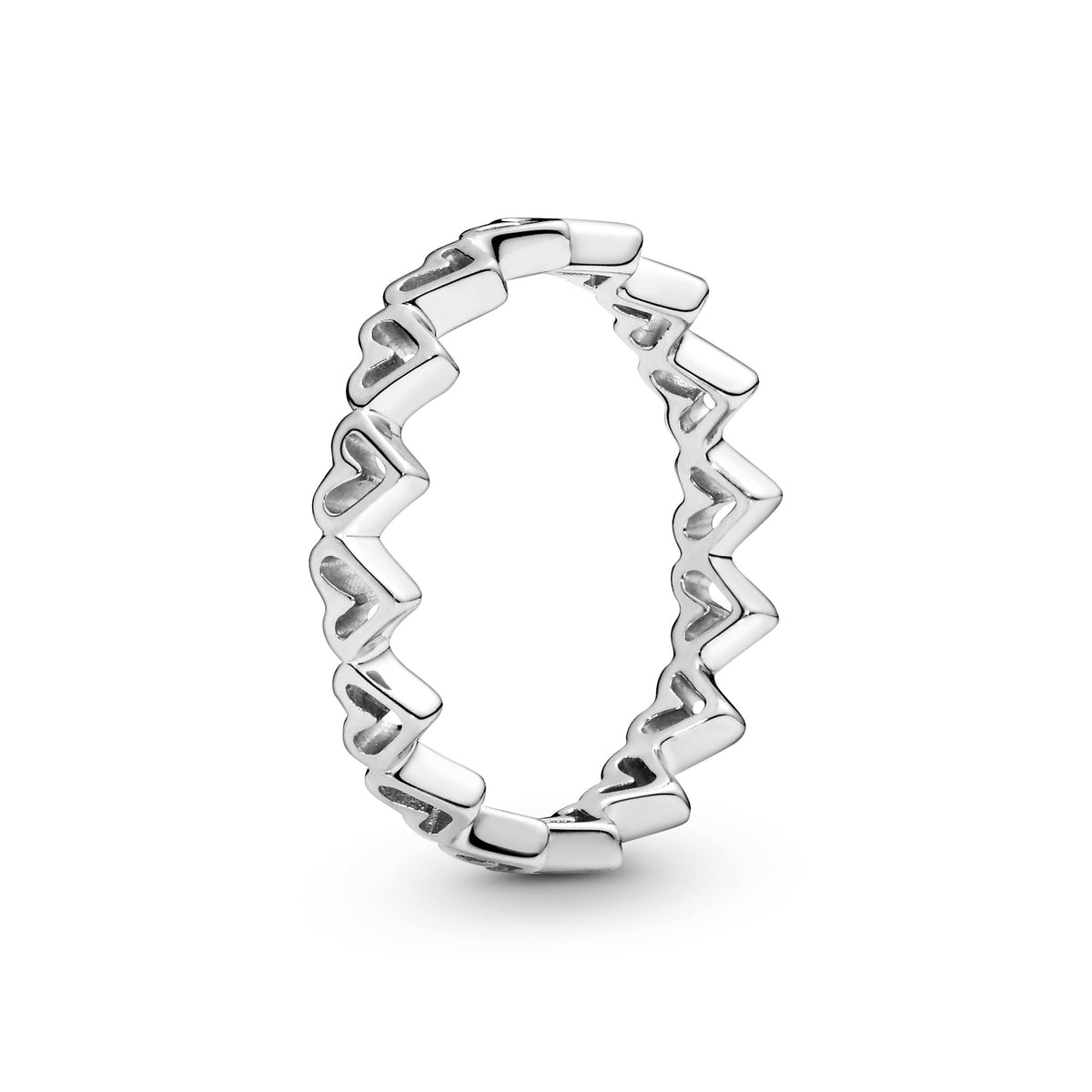 Ring – Sterling Silver – Freehand Hearts
