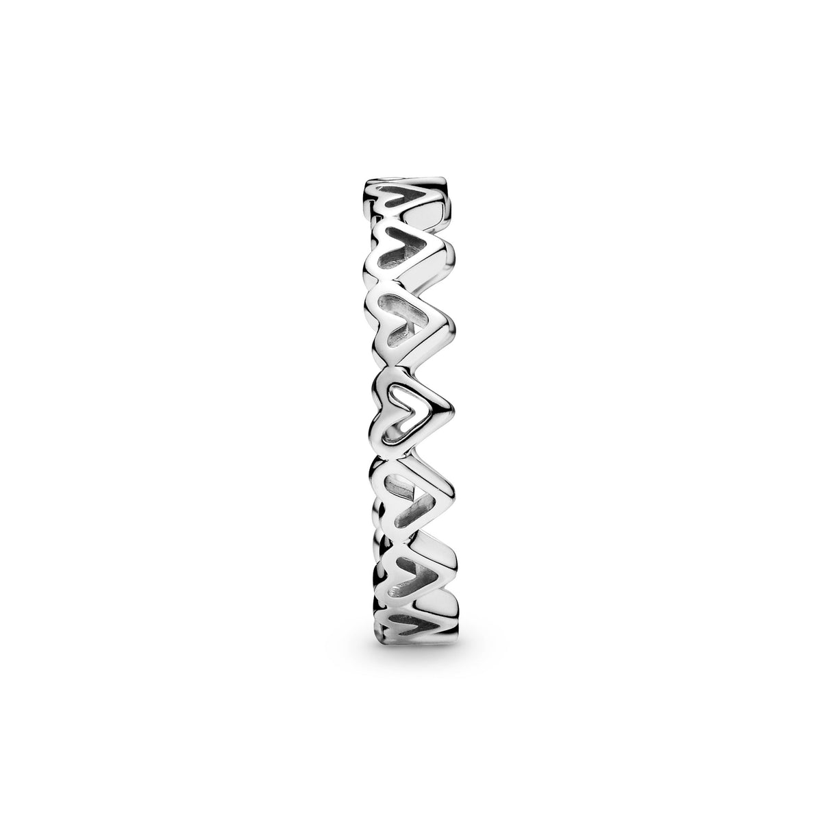 Ring – Sterling Silver – Freehand Hearts