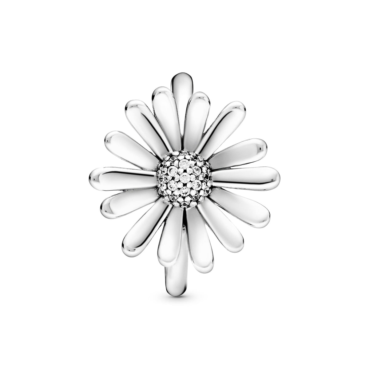 Ring – Sterling Silver – Pavé Daisy Flower Statement