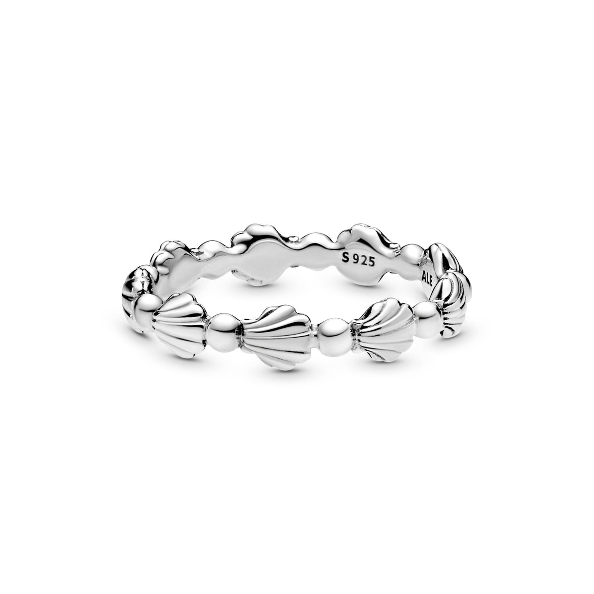 Ring – Sterling Silver – Beaded Seashell Band