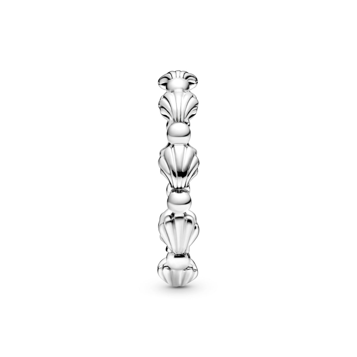 Ring – Sterling Silver – Beaded Seashell Band