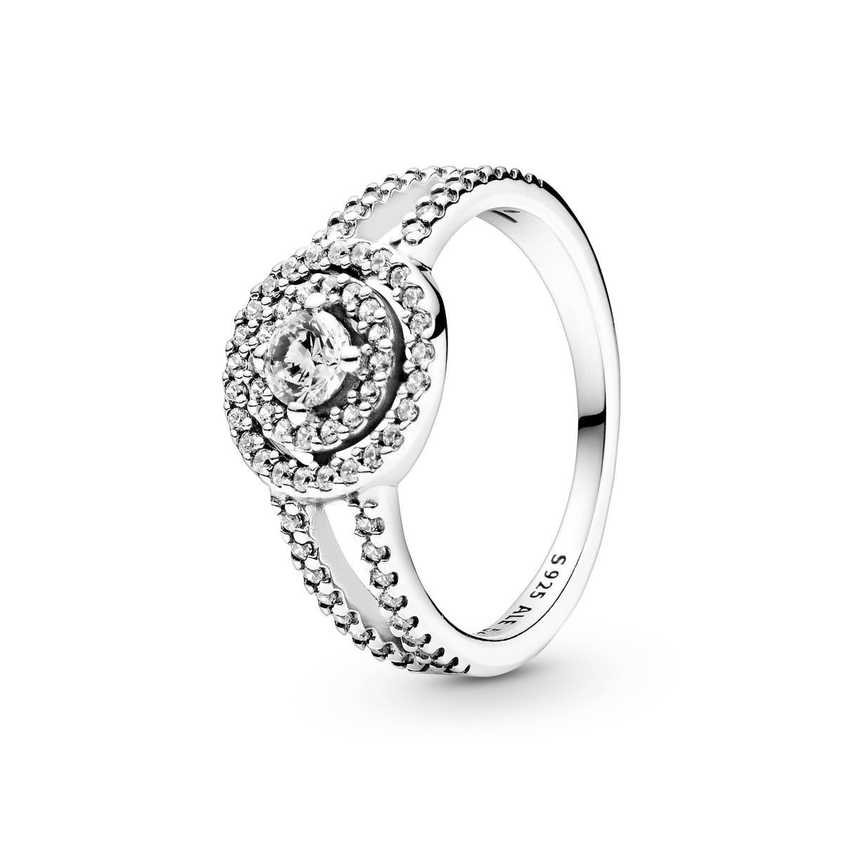 Ring – Sterling Silver – Sparkling Double Halo