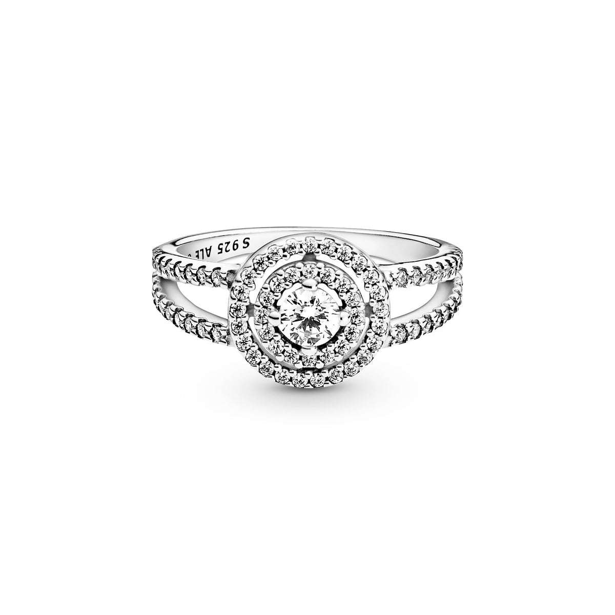 Ring – Sterling Silver – Sparkling Double Halo