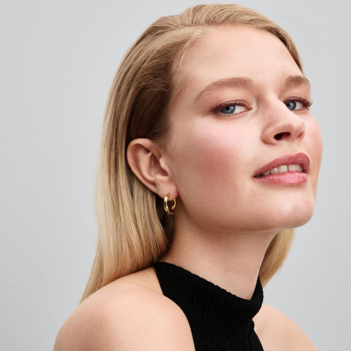 Hoop Earrings – 14k Gold-Plated – Twisted