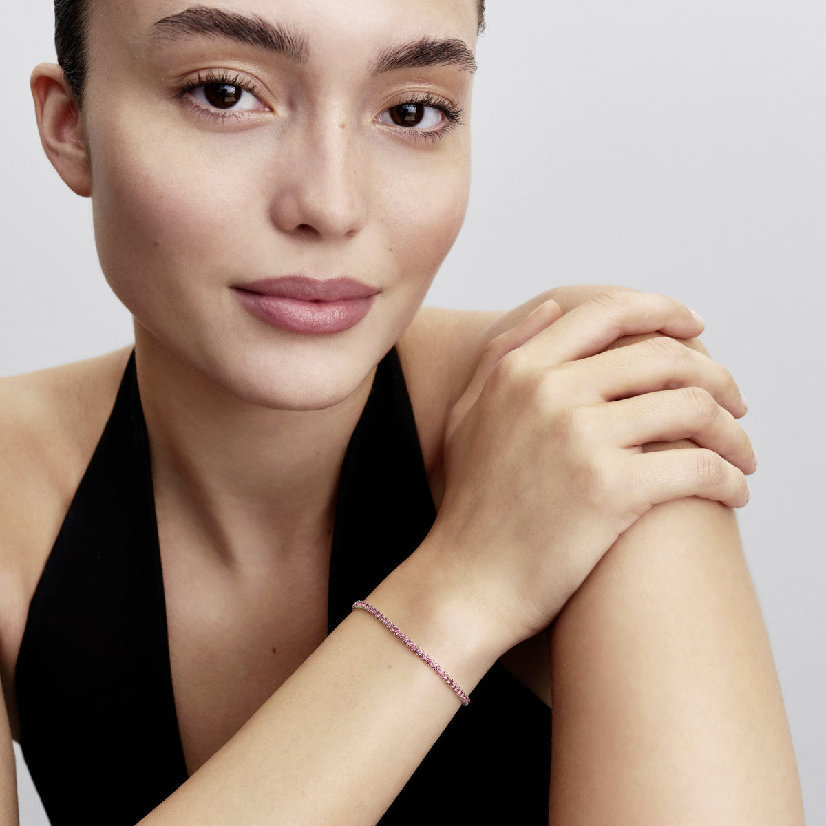 Bracelet – Sterling Silver – Pink Small Tennis