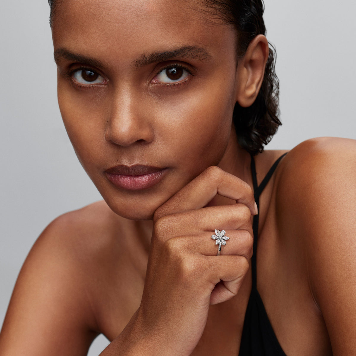 Ring – Sterling Silver – Herbarium Sparkling Flower Cocktail