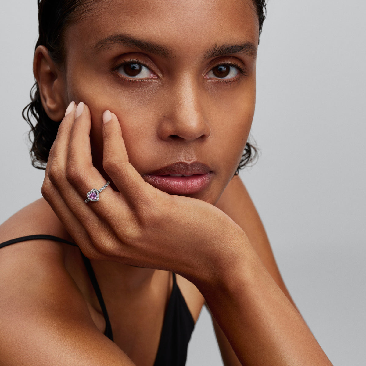 Ring – Sterling Silver – Elevated Light Purple Heart
