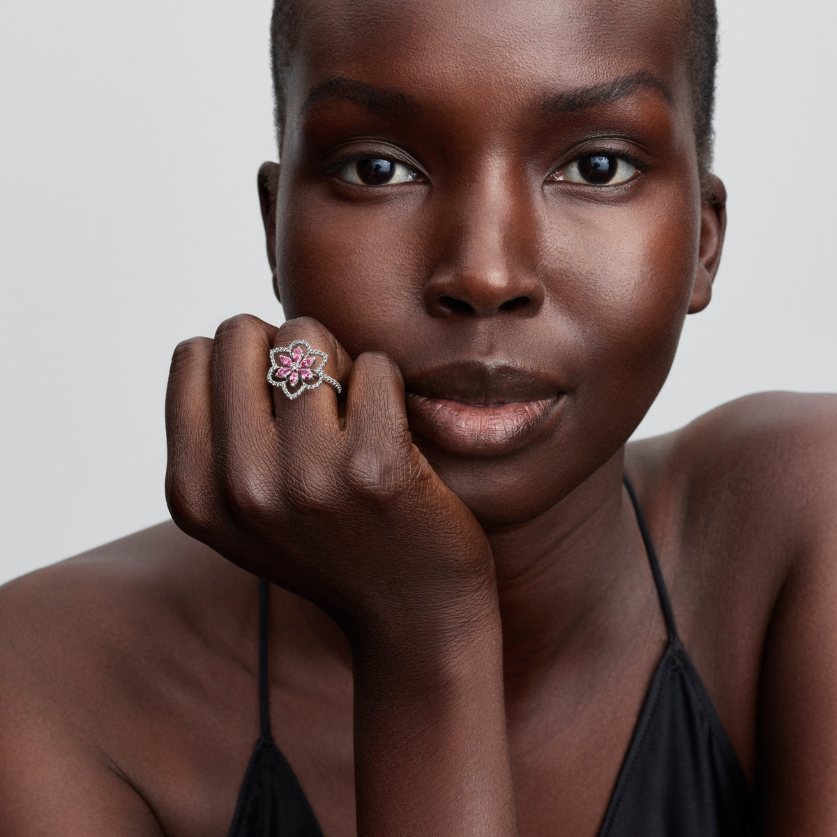 Ring – Sterling Silver – Double Flower Cocktail