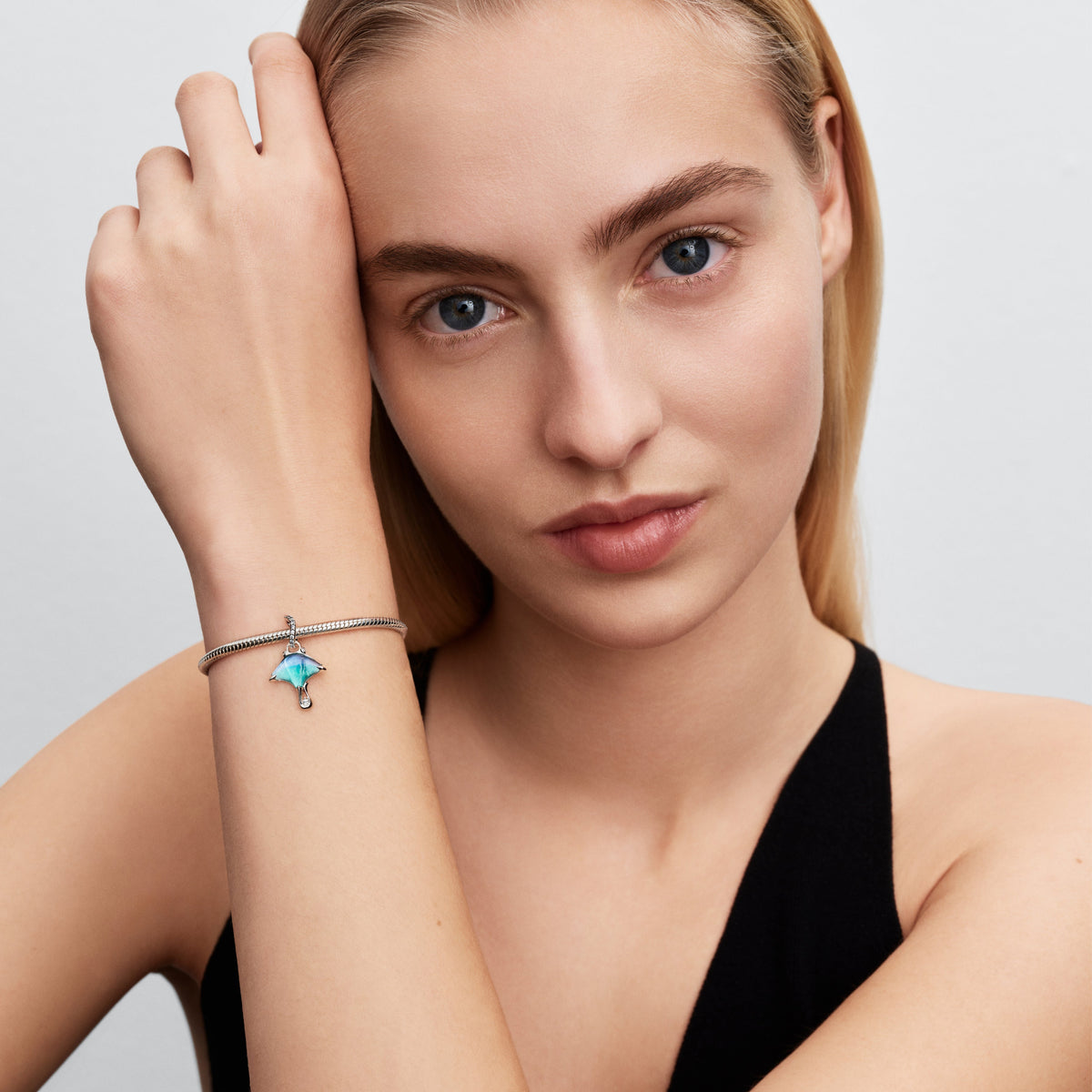 Dangle Charm – Sterling Silver – Manta Ray