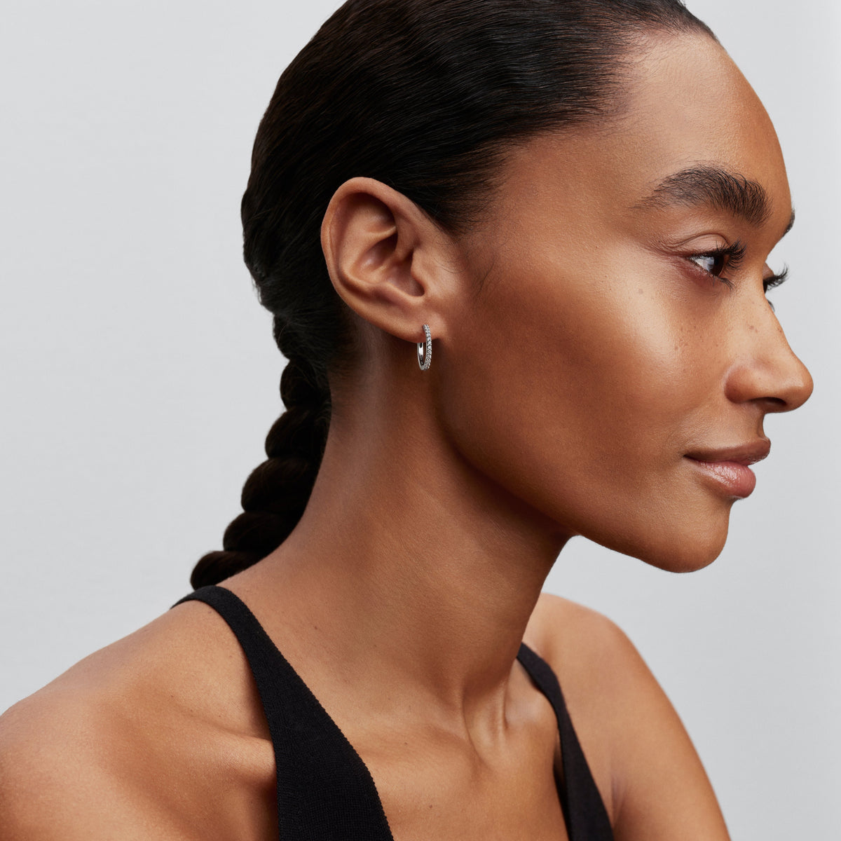 Hoop Earrings – Sterling Silver – Sparkling Mini