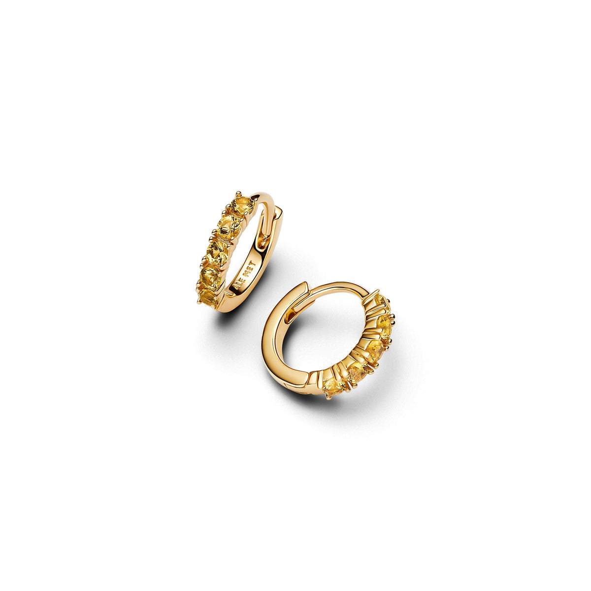 Earrings – 14k Gold-Plated – Yellow Huggie