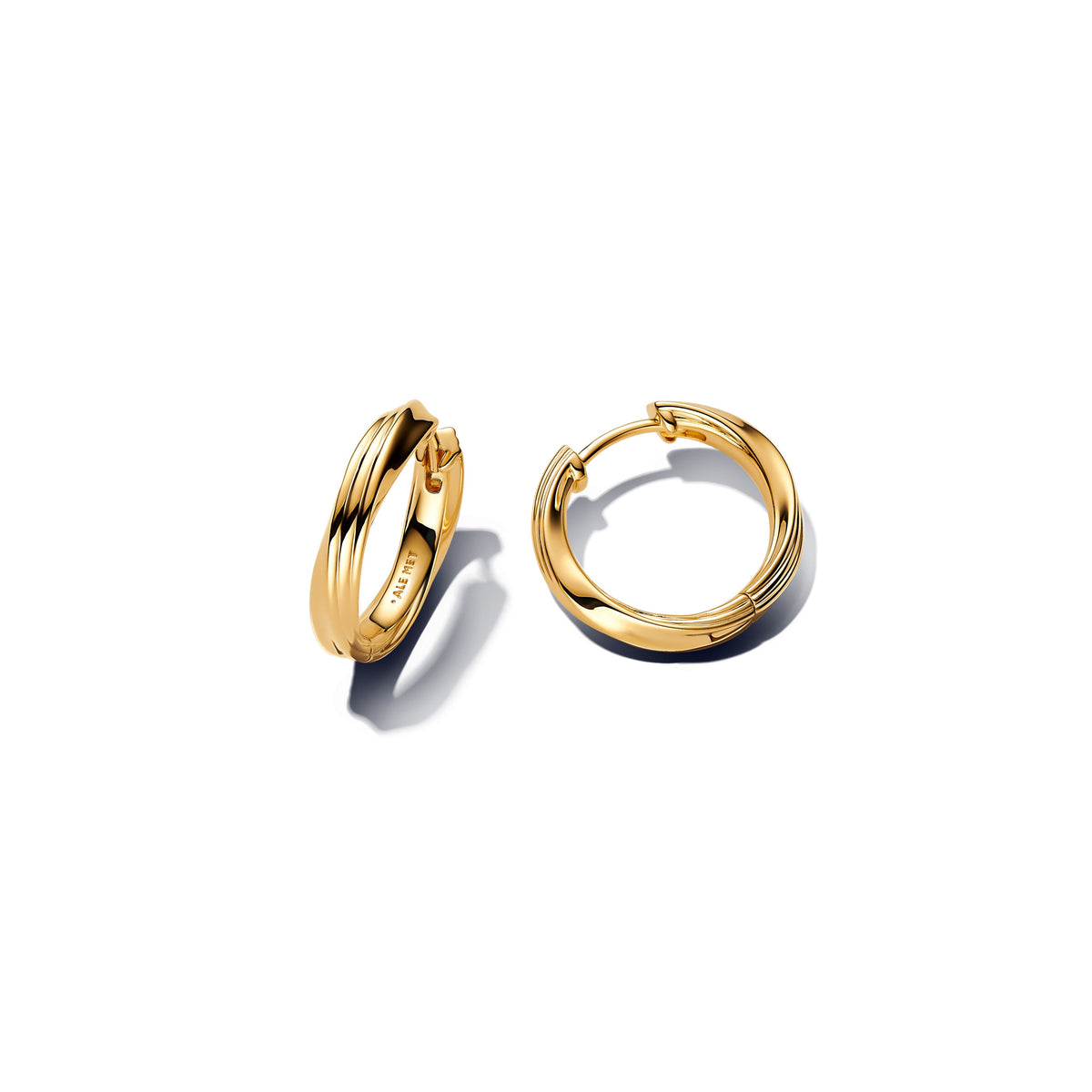Hoop Earrings – 14k Gold-Plated – Twisted