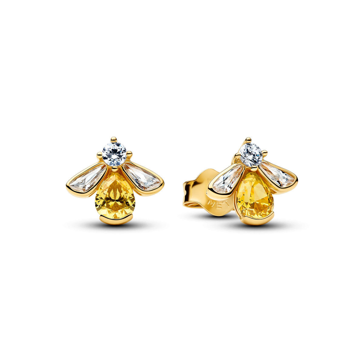 Stud Earrings – 14k Gold-Plated – Honey Bee
