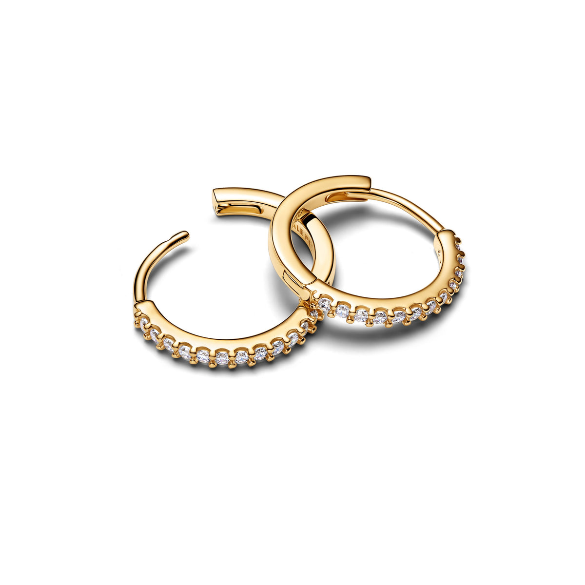 Hoop Earrings – 14k Gold-Plated – Sparkling Mini