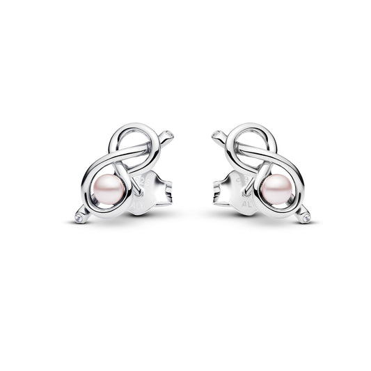Stud Earrings – Sterling Silver – Infinity Knot