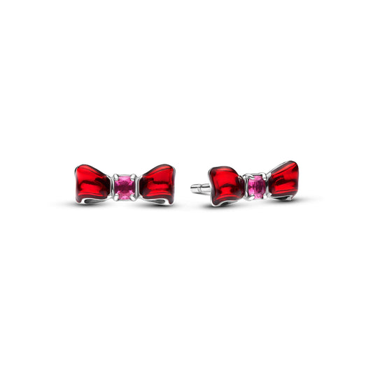 Stud Earrings – Sterling Silver – Disney Snow White Bow