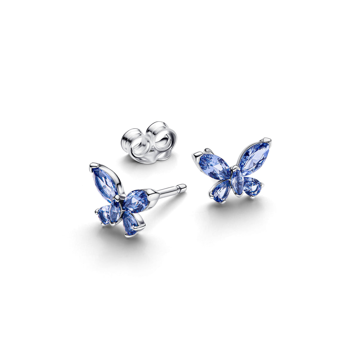 Stud Earrings – Sterling Silver – Butterfly