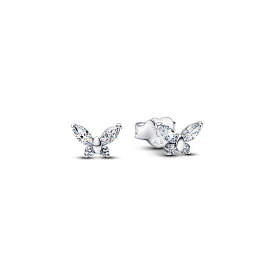 Stud Earrings – Sterling Silver – Butterfly