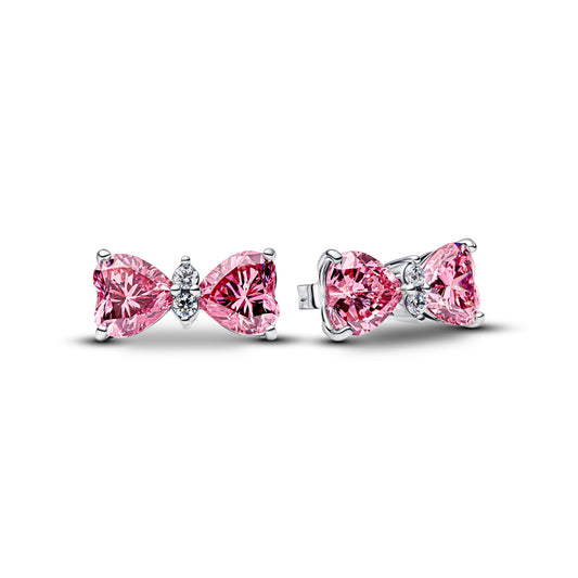 Stud Earrings – Sterling Silver – Bow