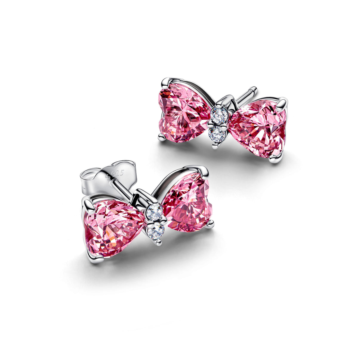 Stud Earrings – Sterling Silver – Bow