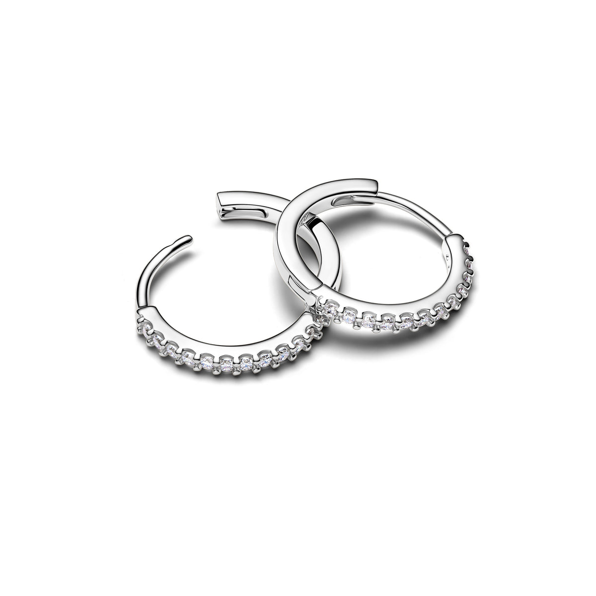 Hoop Earrings – Sterling Silver – Sparkling Mini