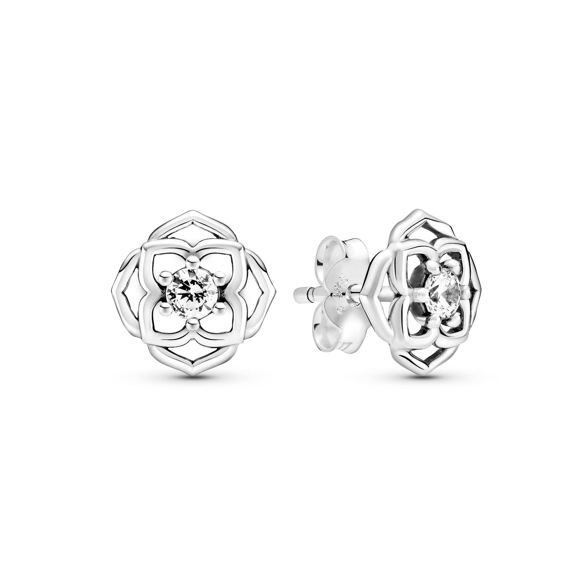 Stud Earrings – Sterling Silver – Rose Petals