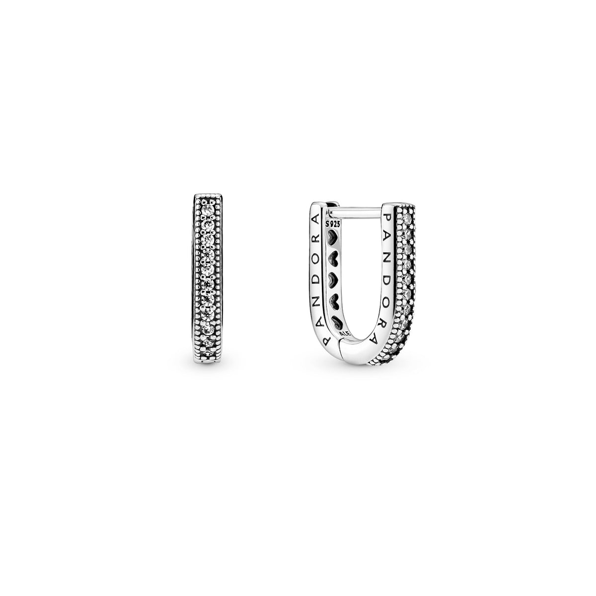 Hoop Earrings – Sterling Silver – U-shaped