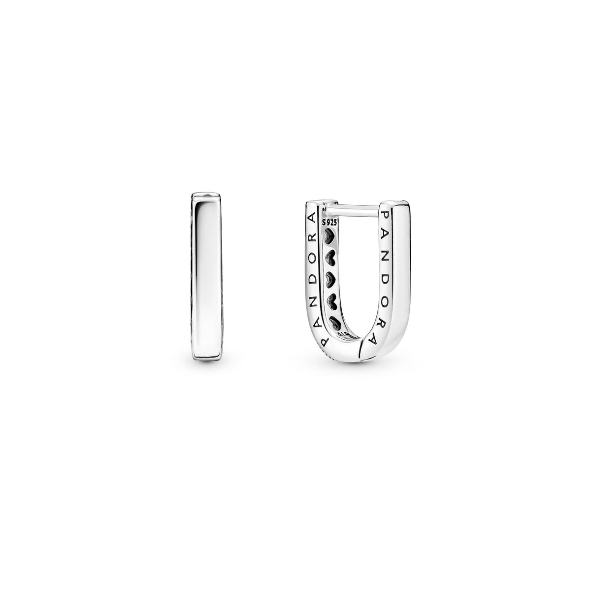 Hoop Earrings – Sterling Silver – U-shaped