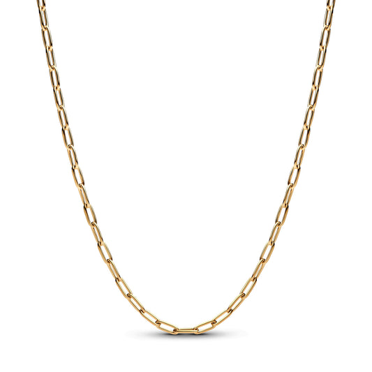 Chain Necklace – 14k Gold-Plated – Elongated Link