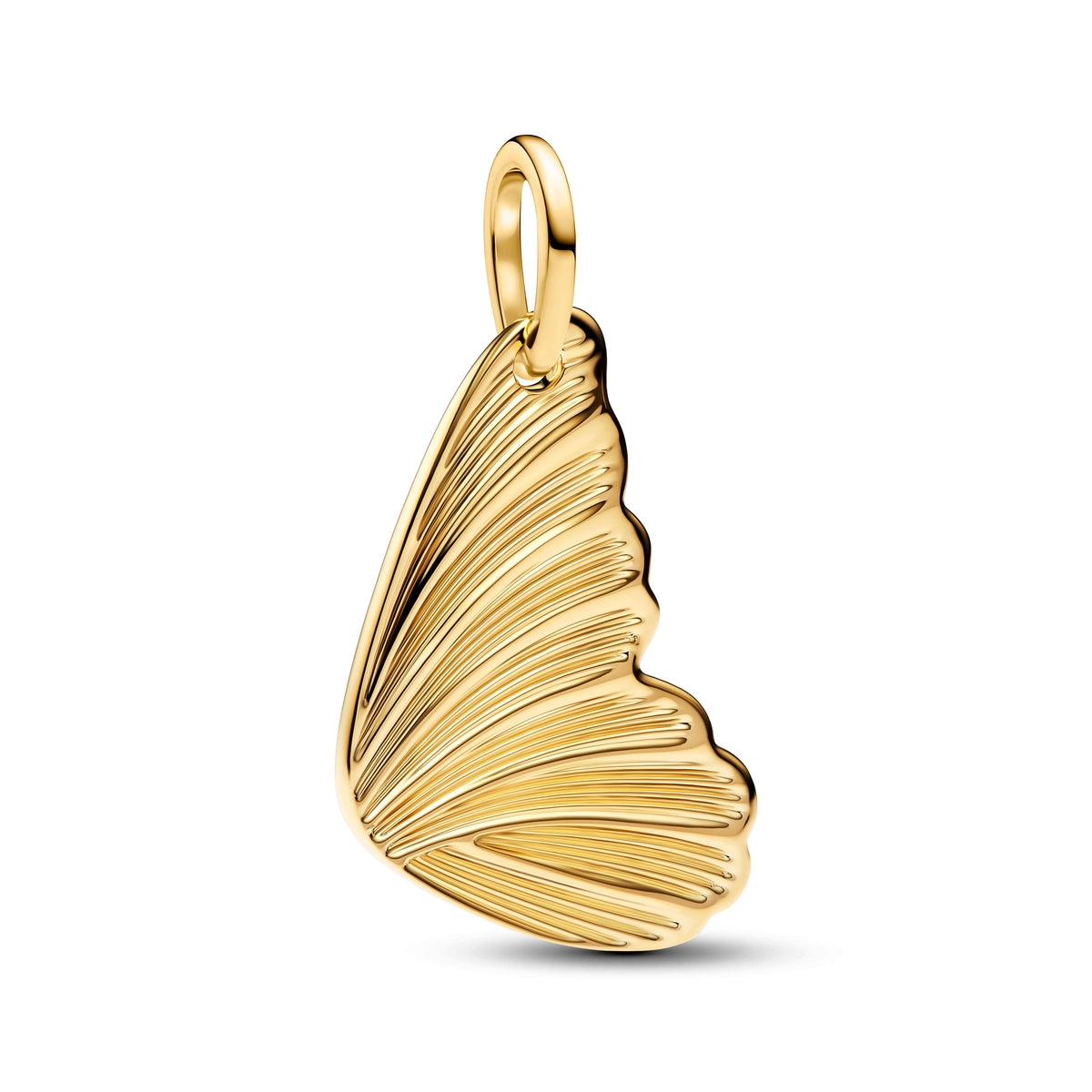 Pendant – 14k Gold-Plated – Engravable Butterfly Wing Tag