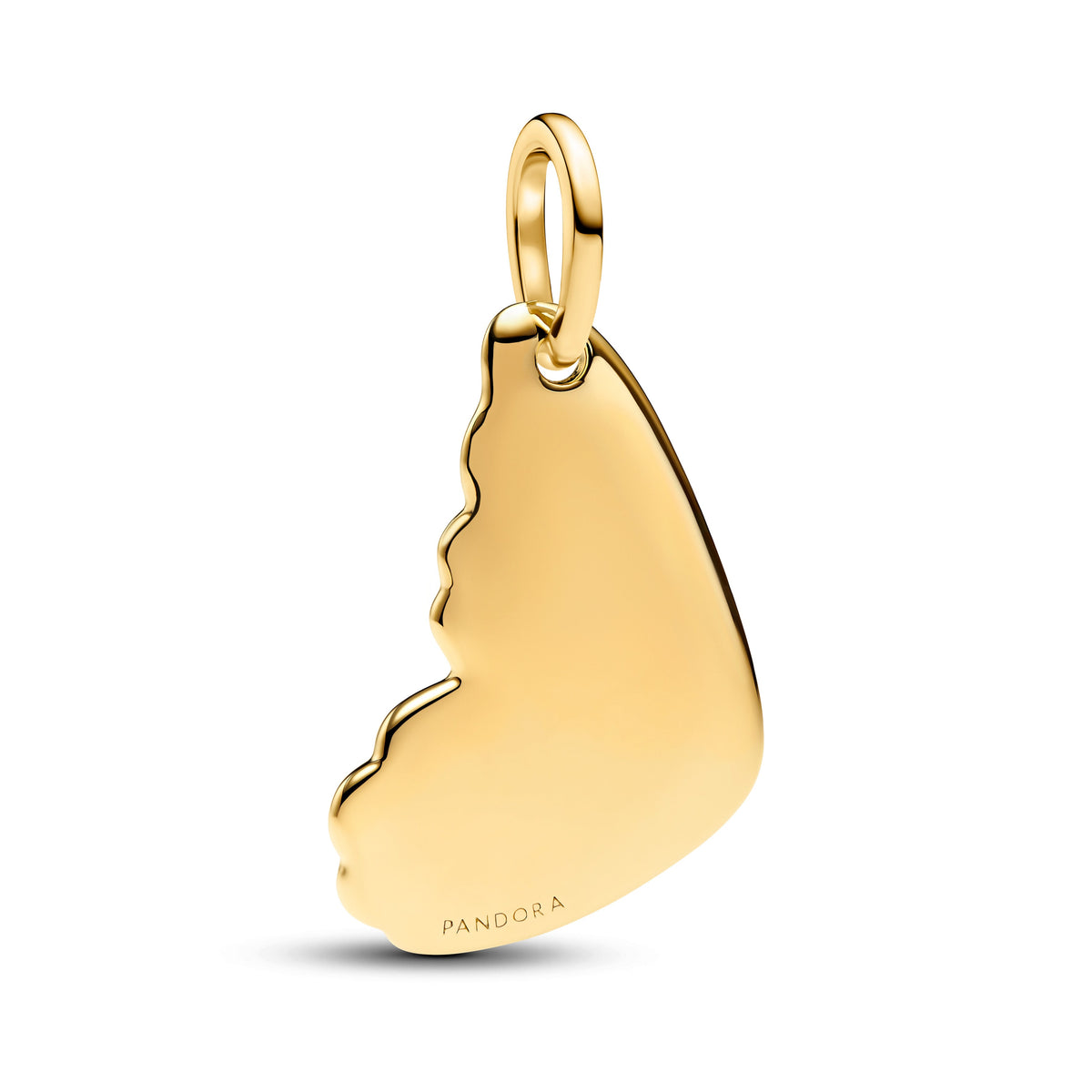 Pendant – 14k Gold-Plated – Engravable Butterfly Wing Tag