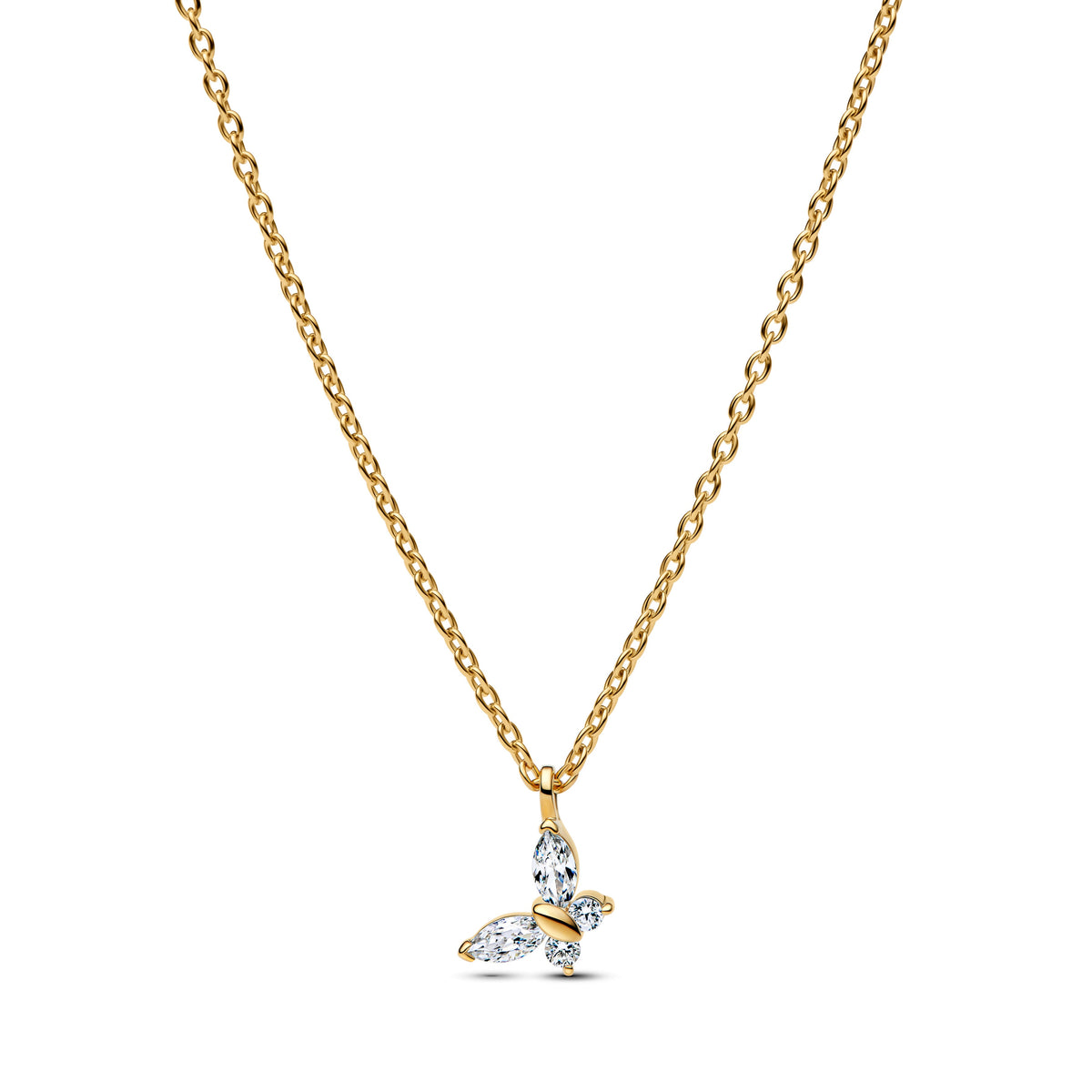 Pendant Necklace – 14k Gold-Plated – Butterfly