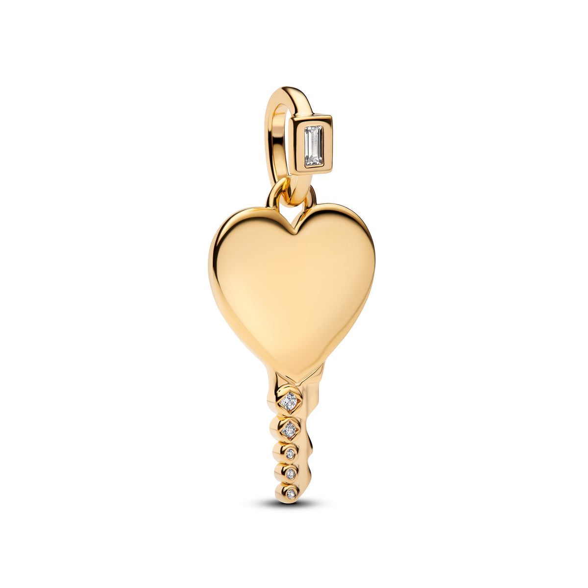 Pendant – 14k Gold-Plated – Engravable Heart Key