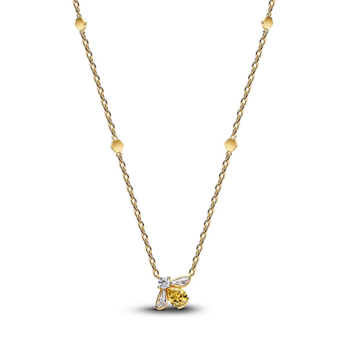 Pendant Necklace – 14k Gold-Plated – Honey Bee