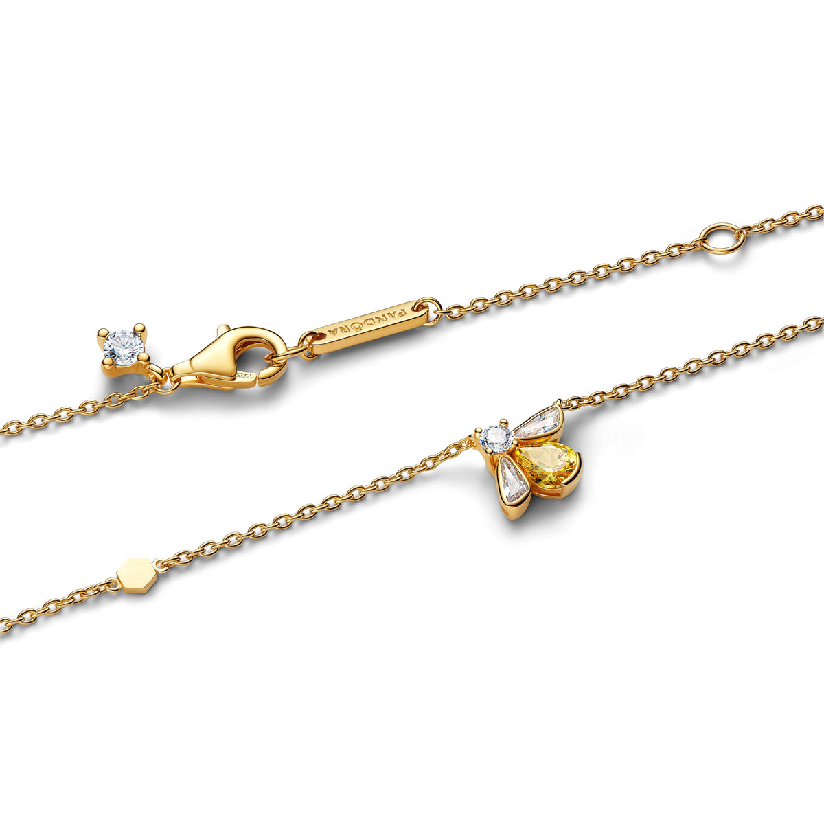 Pendant Necklace – 14k Gold-Plated – Honey Bee