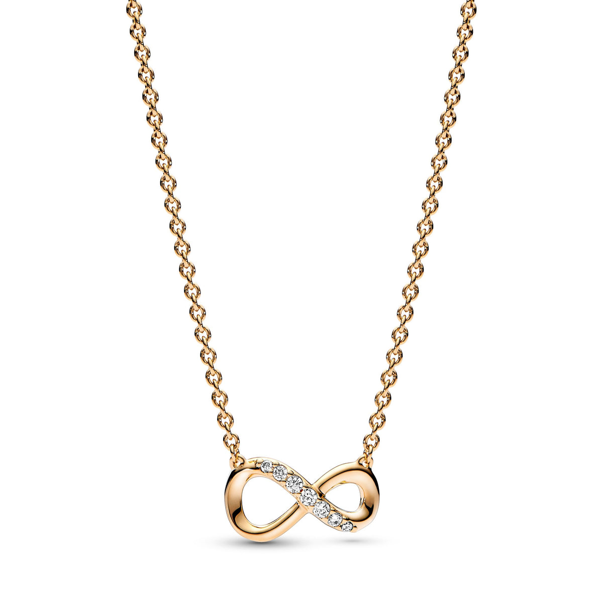 Necklace – 14k Gold-Plated – Sparkling Infinity Collier