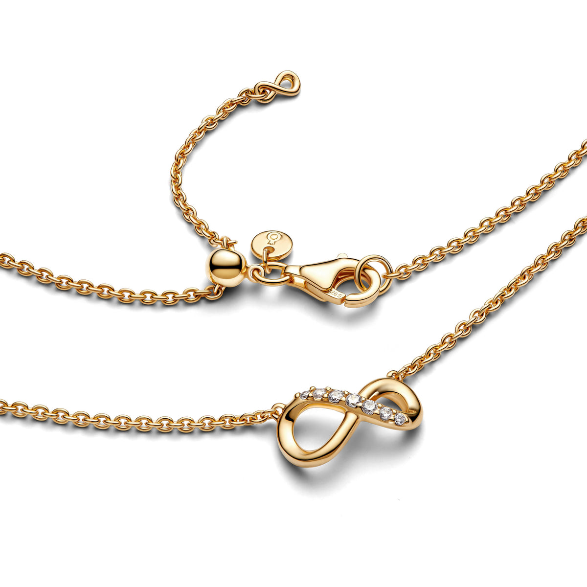 Necklace – 14k Gold-Plated – Sparkling Infinity Collier