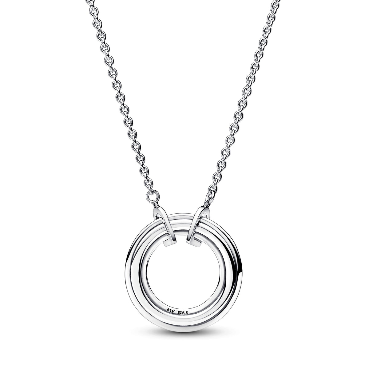 Necklace – 14k Rose Gold-Plated – Pandora Signature Two tone Logo & Pavé