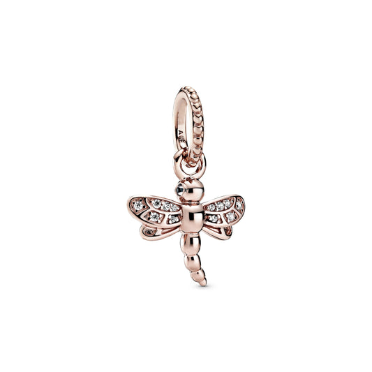 Pendant – 14k Rose Gold-Plated – Sparkling Dragonfly