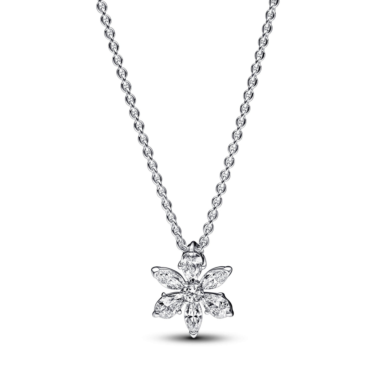 Pendant Necklace – Sterling Silver – Sparkling Herbarium Cluster