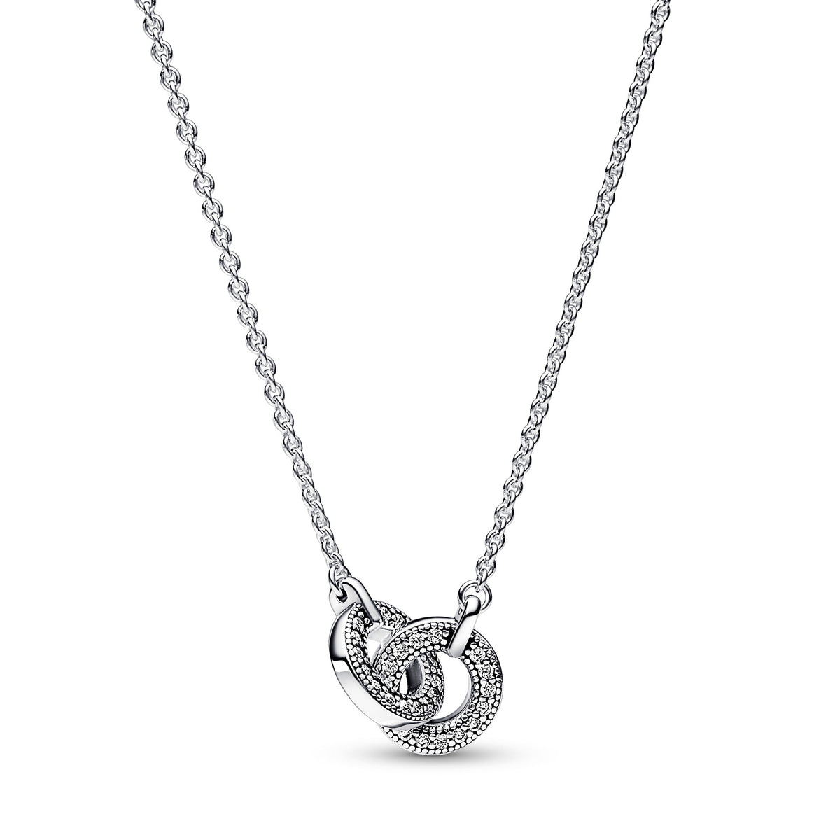 Pendant Necklace – Sterling Silver – Pandora Signature Intertwined Pavé