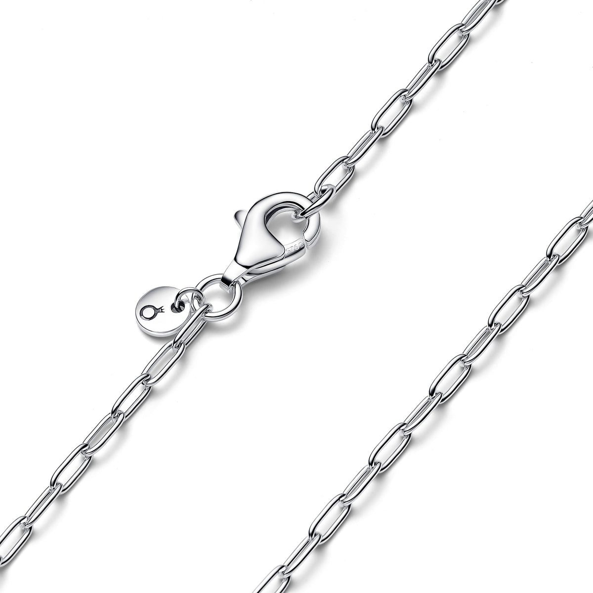 Chain Necklace – Sterling Silver – Elongated Link
