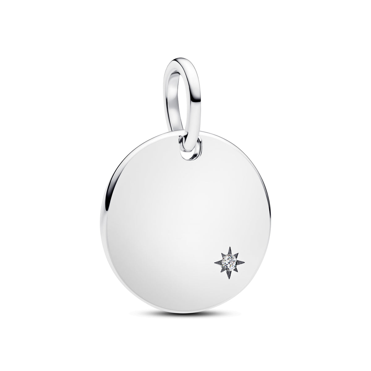 Pendant – Sterling Silver – Engravable Lab-Grown Diamond Tag