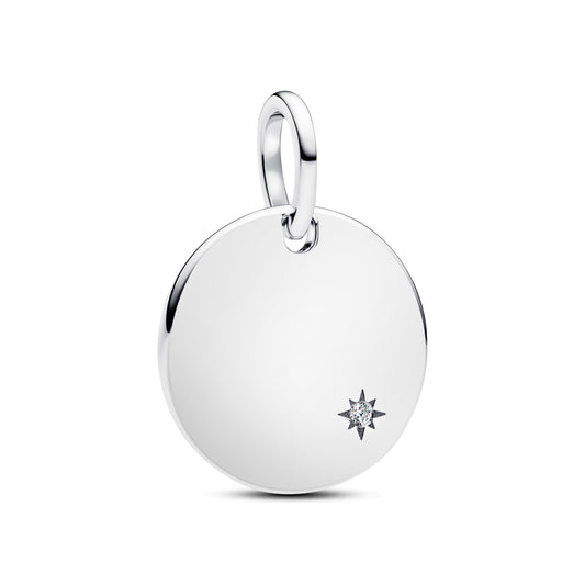 Pendant – Sterling Silver – Engravable Lab-Grown Diamond Tag