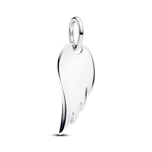 Pendant – Sterling Silver – Engravable Angel Wing Tag