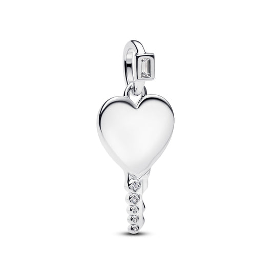 Pendant – Sterling Silver – Engravable Heart Key