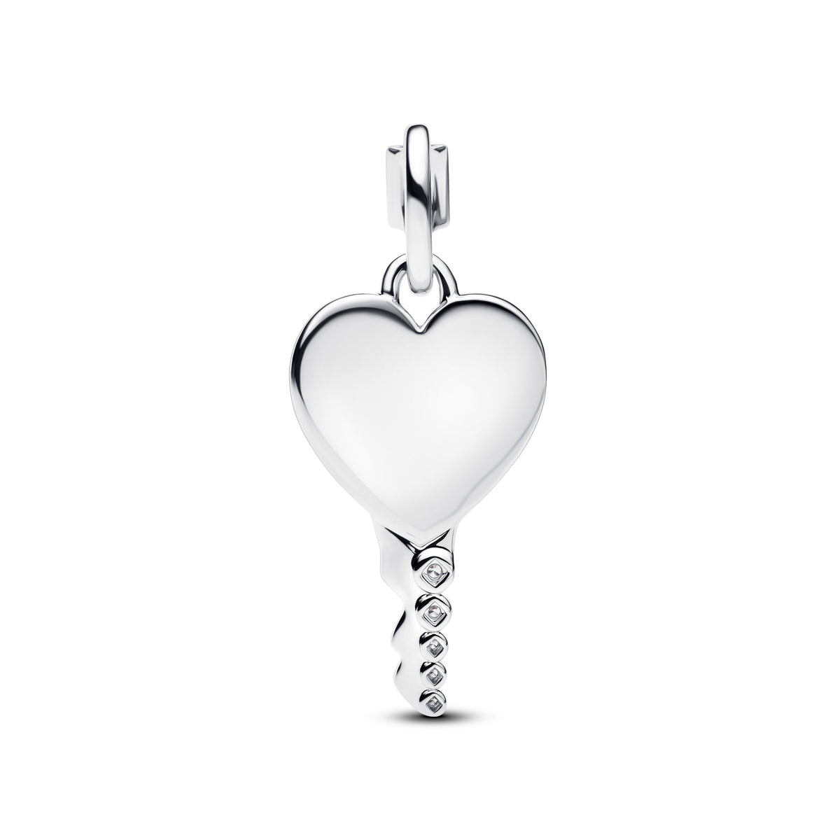 Pendant – Sterling Silver – Engravable Heart Key